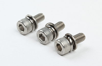 不銹鋼 內(nèi)六角圓柱頭（滾花）帶平、彈墊組合螺釘 DIN912三組合