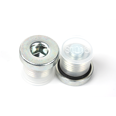 碳鋼環(huán)保藍白鋅封閉(24/72h)定制內六角帶磁鐵堵頭(含ED墊)定制D5747